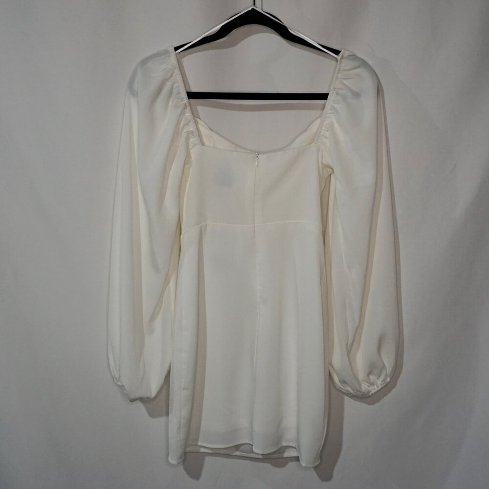 NEW Princess Polly Lillie long sleeve mini dress white - Size 0 - Picture 8 of 16